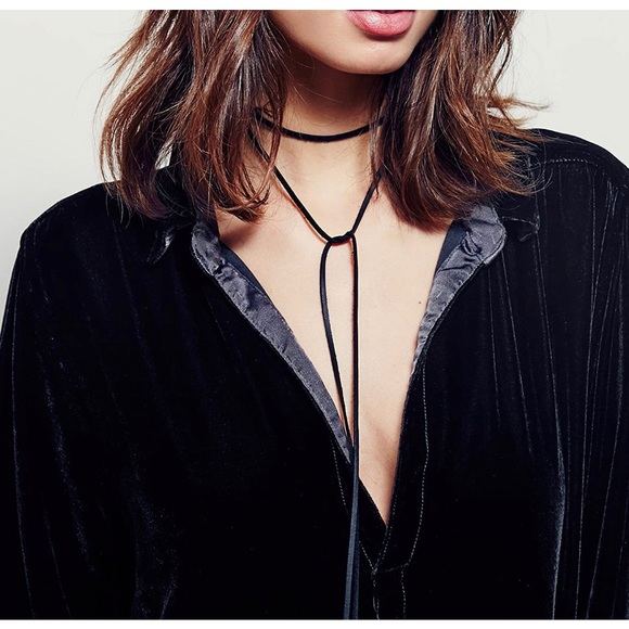 ꊛ Velvet Long Sleeve Pocket Casual Mini Shirt ꊛ - Picture 5 of 11